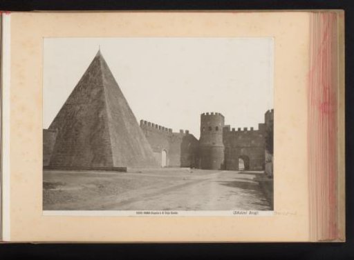 Pyramid of Cestius and the Porta San Paolo in Rome