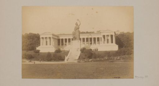 View of the Ruhmeshalle with the Bavaria statue in Munich