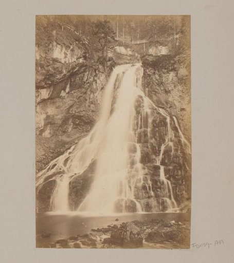 View of a waterfall, possibly near Triberg
