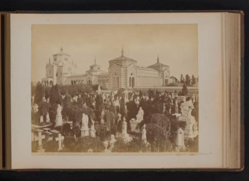 View of the Cimitero Monumentale and the Famedio in Milan