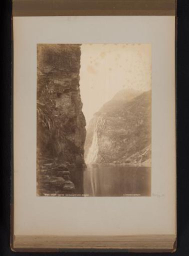 View of The Seven Sisters, a waterfall in Norway