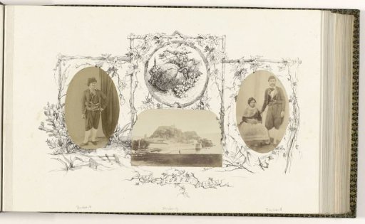 Portrait of an unknown man and woman in costume, possibly on Corfu
