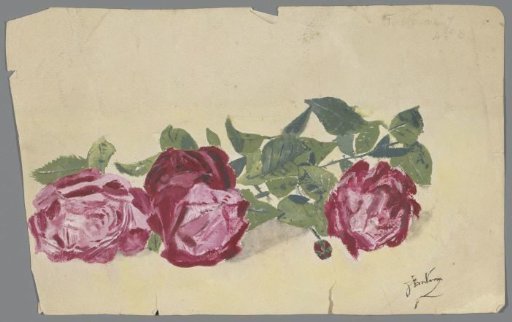 Branch with three roses