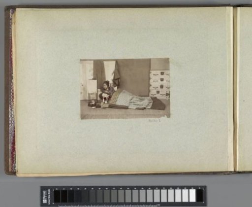 Portrait of two Japanese women, reclining in kimonos