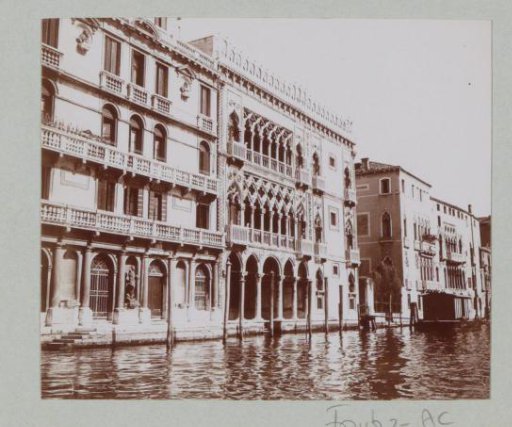 Ca' d'Oro (center) on the Canal Grande in Venice