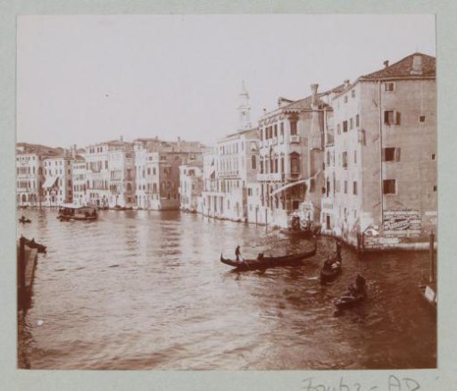 Canal Grande with palaces in Venice, with gondolas in the foreground