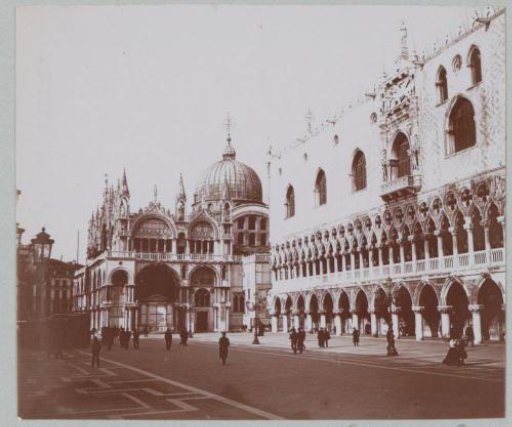 Basilica of San Marco (left) and the Doge's Palace on St. Mark's Square in Venice
