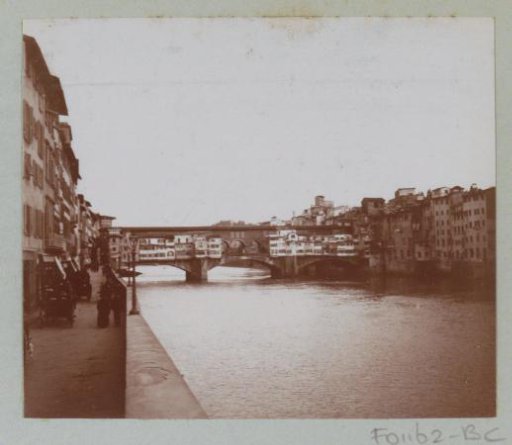 View of the Ponte Vecchio over the Arno in Florence