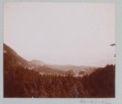 View of a Valley from the Mountains, Probably the Alps