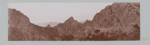 Mountain landscape with bare rocks, probably in Corsica