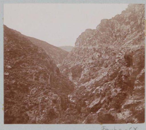 Landscape with rocky mountains, probably in Corsica