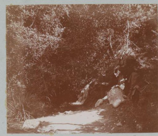 Man and woman resting in the shade, presumably on Corsica
