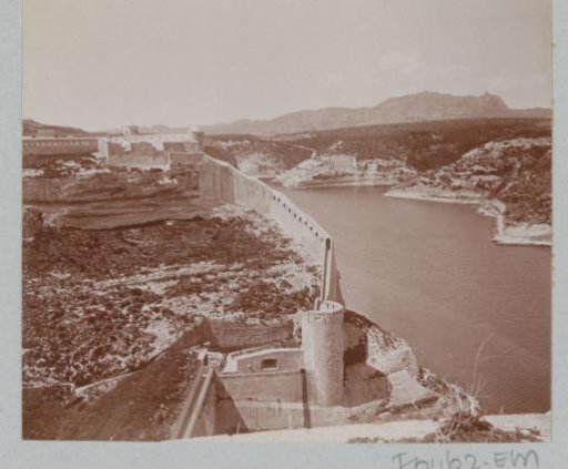 View of the city walls and the sea at Bonifacio