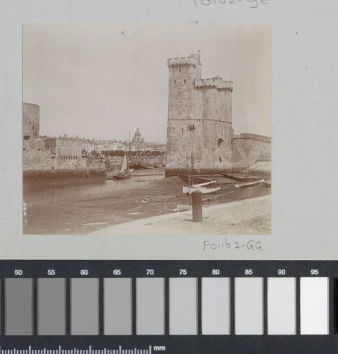 Entrance to the harbor of La Rochelle with the Tour de la Chaîne on the left and the Tour Saint-Nicolas on the right