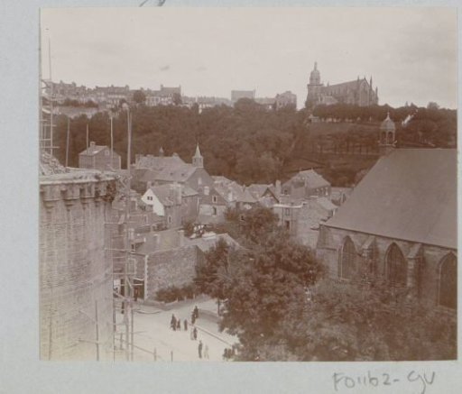 View of a City in France with a High Church