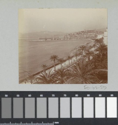 View of a probably French town on the Mediterranean