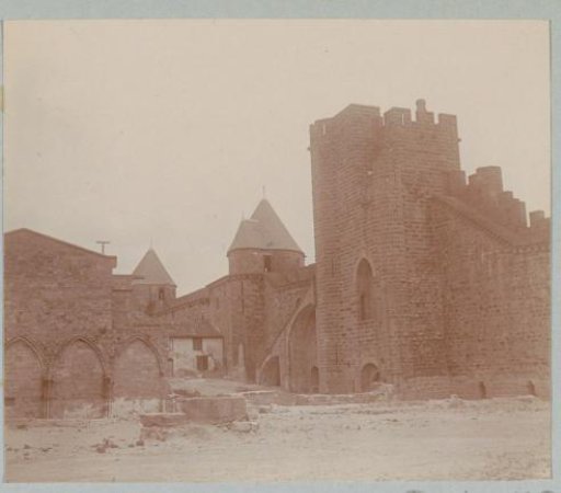View of castle towers, probably in France