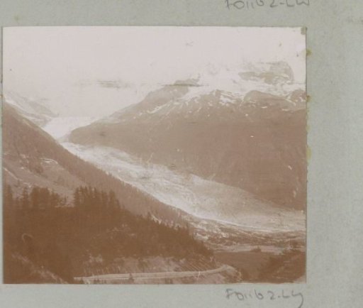View of a mountain and a glacier in the Alps