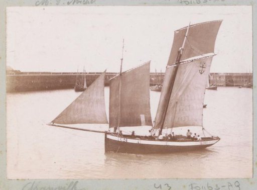Sailing Boat in the Harbour of Granville