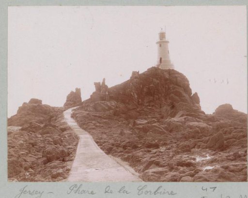 La Corbière Lighthouse on Jersey with a Path in Front