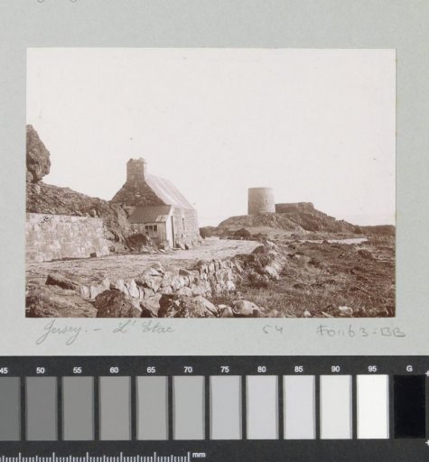 House and tower at l'Etac on Jersey