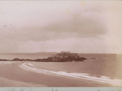 View of Fort National off the coast of Saint-Malo