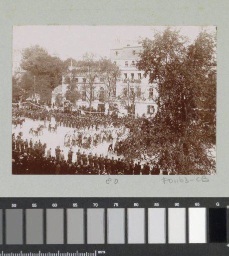 Parade of riders during the visit of Tsar Nicholas II of Russia to Paris