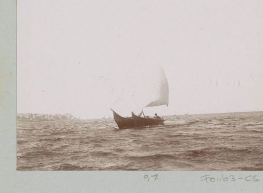 Two sailing boats at sea, probably off Le Moulleau near Arcachon
