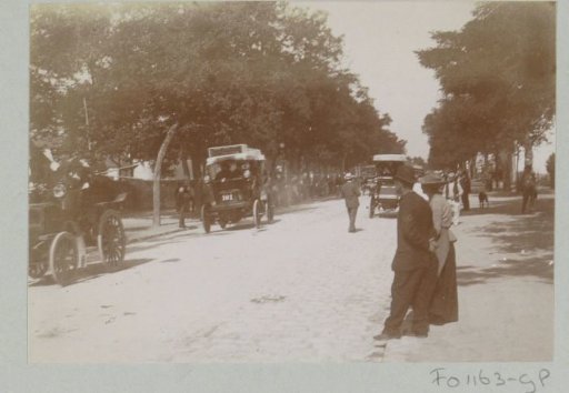 Start of the Paris-Amsterdam automobile race