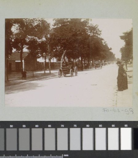 Start of the Paris-Amsterdam automobile race