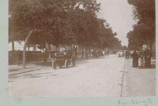 Start of the Paris-Amsterdam automobile race