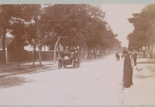 Start of the Paris-Amsterdam automobile race
