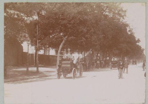 Start of the Paris-Amsterdam automobile race