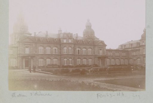View of the courtyard of the Chateau Royal d'Ardenne at Houyet