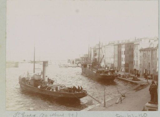 View of ships in the harbor of Saint-Tropez