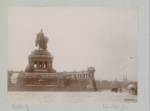 Statue of Emperor Wilhelm I at the Deutsches Eck in Koblenz