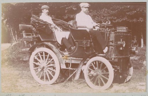 Two men in an automobile in Chantilly