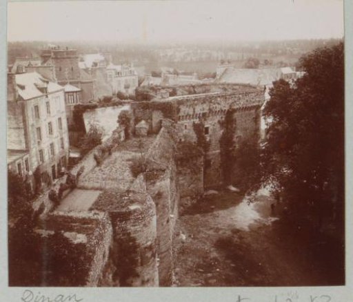 View of the city walls of Dinan