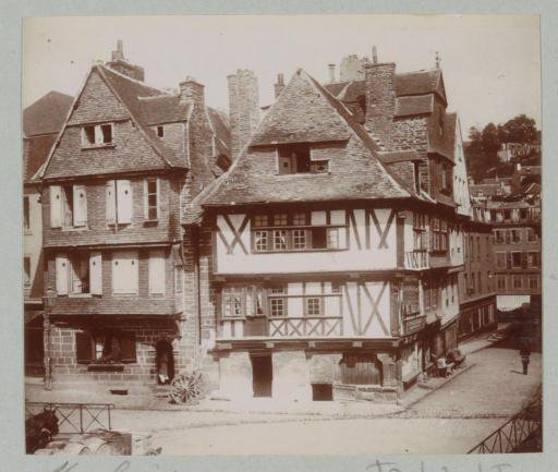 Houses on a street corner in Morlaix