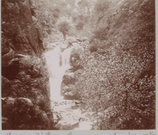 View of a waterfall in the Gorges d'Enval in the Auvergne