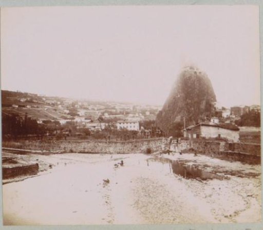 View of a rock formation in Le Puy-en-Velay