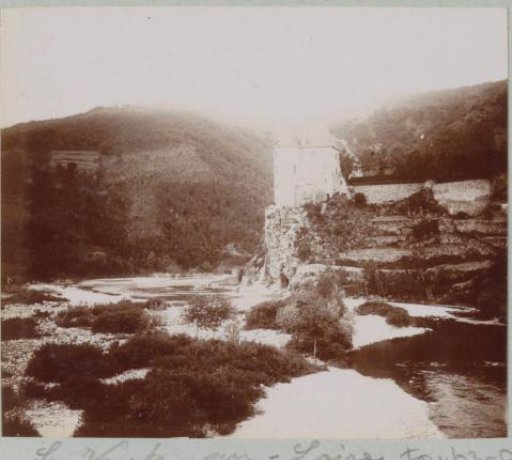 View of the Loire and the Castle of Lavoûte-Polignac in the Auvergne