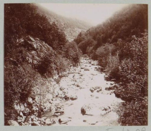 View of a mountain stream, probably in the Auvergne