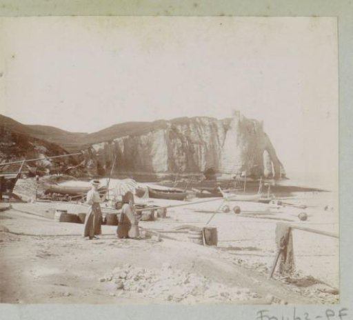 Group on the beach at Etretat