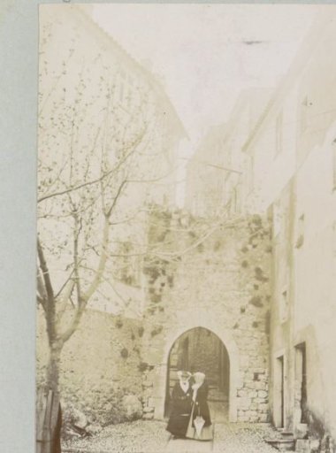 Two Women in a Street in La Turbie