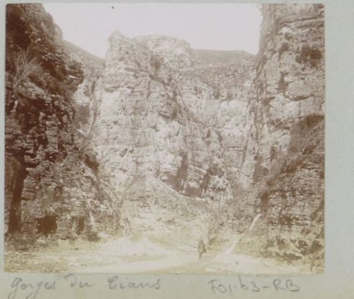 Man in a Gorge of the Gorges du Cians in the Alpes-Maritimes