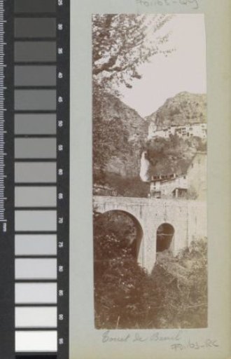 View of a Bridge in the Mountain Village of Touët-de-Beuil