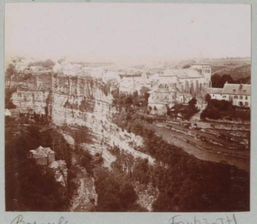 View of a gorge and the village of Bozouls