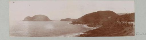 View of a mountainous coast, probably in the French or Spanish Basque Country