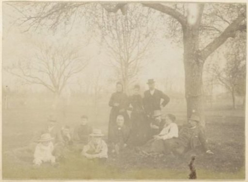 Company under a tree in France
